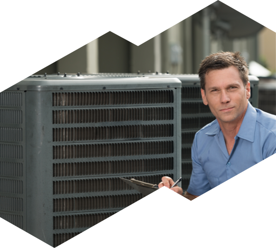 HVAC technician working on an air conditioner in Ottawa