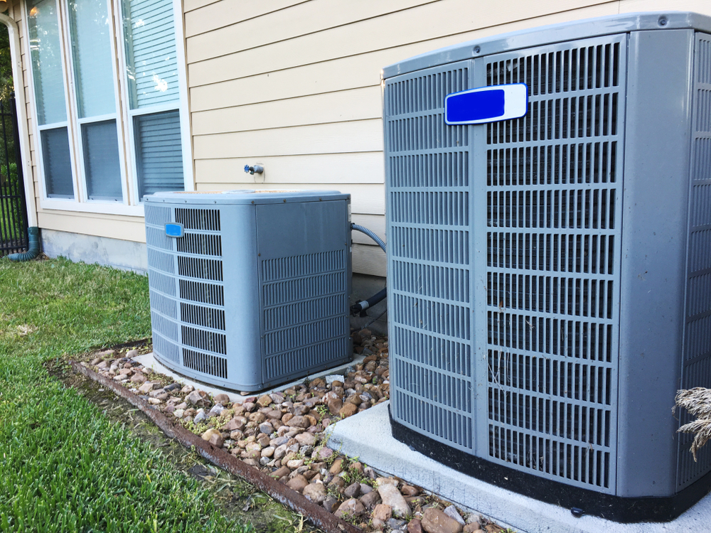 residential hvac system outside of a home