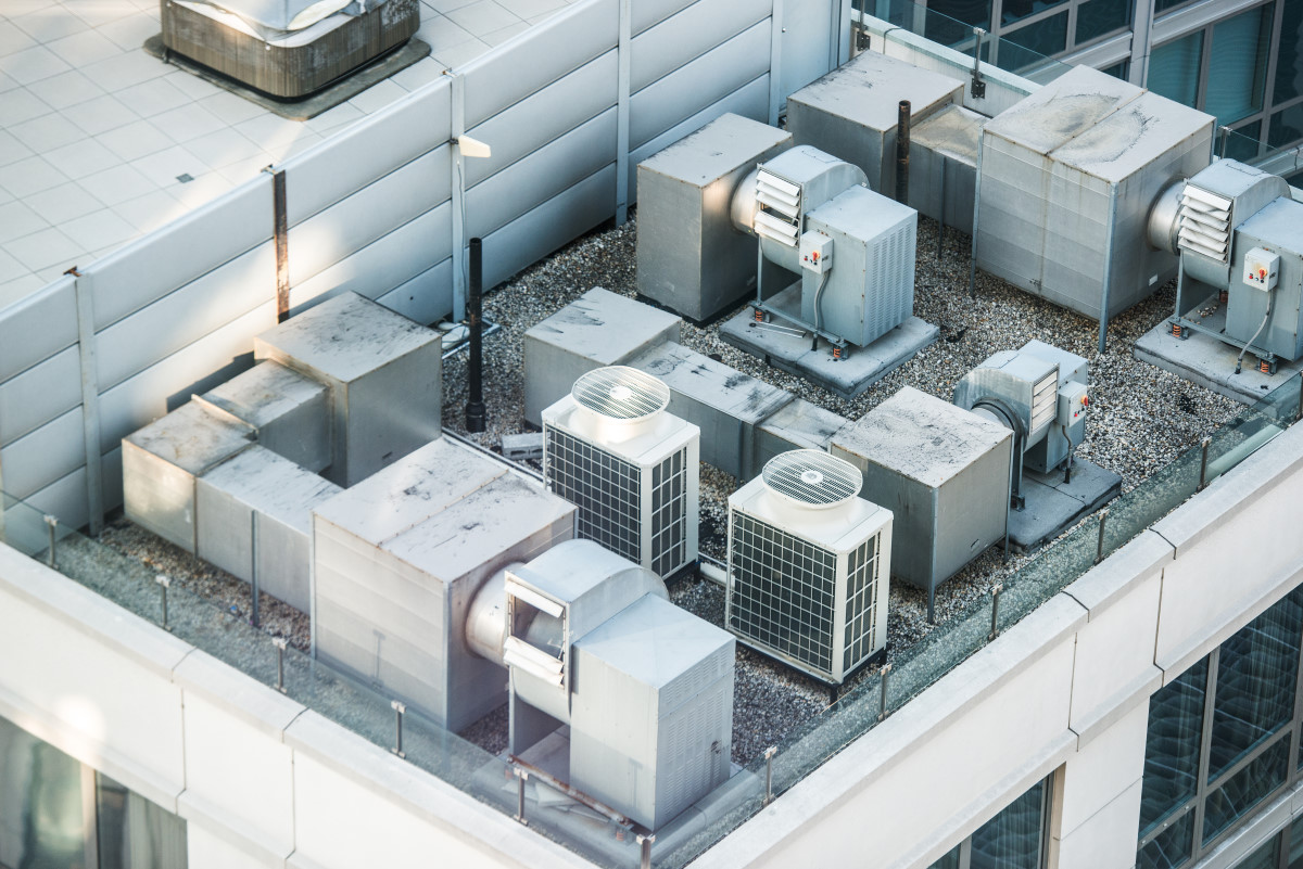 commercial hvac systems on rooftop